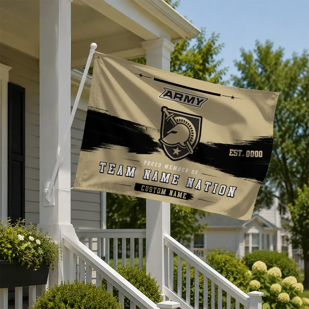 Army Black Knights House Flag Custom Brushed Streaks Gold New Arrival Army Black Knights House Flag Custom Brushed Streaks Gold New Arrival