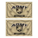 Army Black Knights House Flag Custom Ornate Border Gold Best Selling