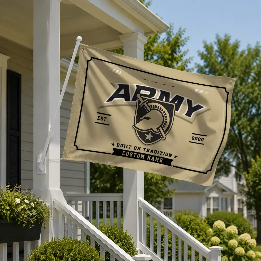 Army Black Knights House Flag Custom Ornate Border Gold New Arrival Army Black Knights House Flag Custom Ornate Border Gold New Arrival