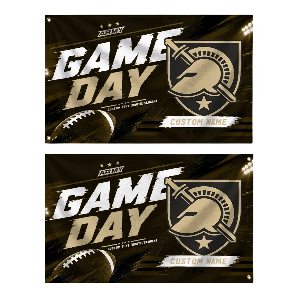 Army Black Knights House Flag Customized Action Streaks Gold Fashion Forward Army Black Knights House Flag Customized Action Streaks Gold Fashion Forward