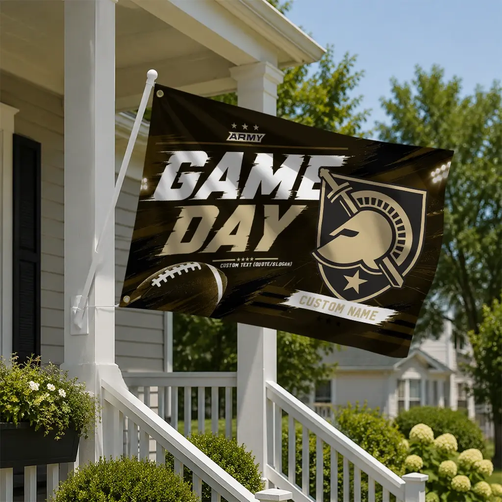 Army Black Knights House Flag Customized Action Streaks Gold New Arrival Army Black Knights House Flag Customized Action Streaks Gold New Arrival