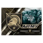 Army Black Knights House Flag Customized Diagonal Stripes Gold Best Selling