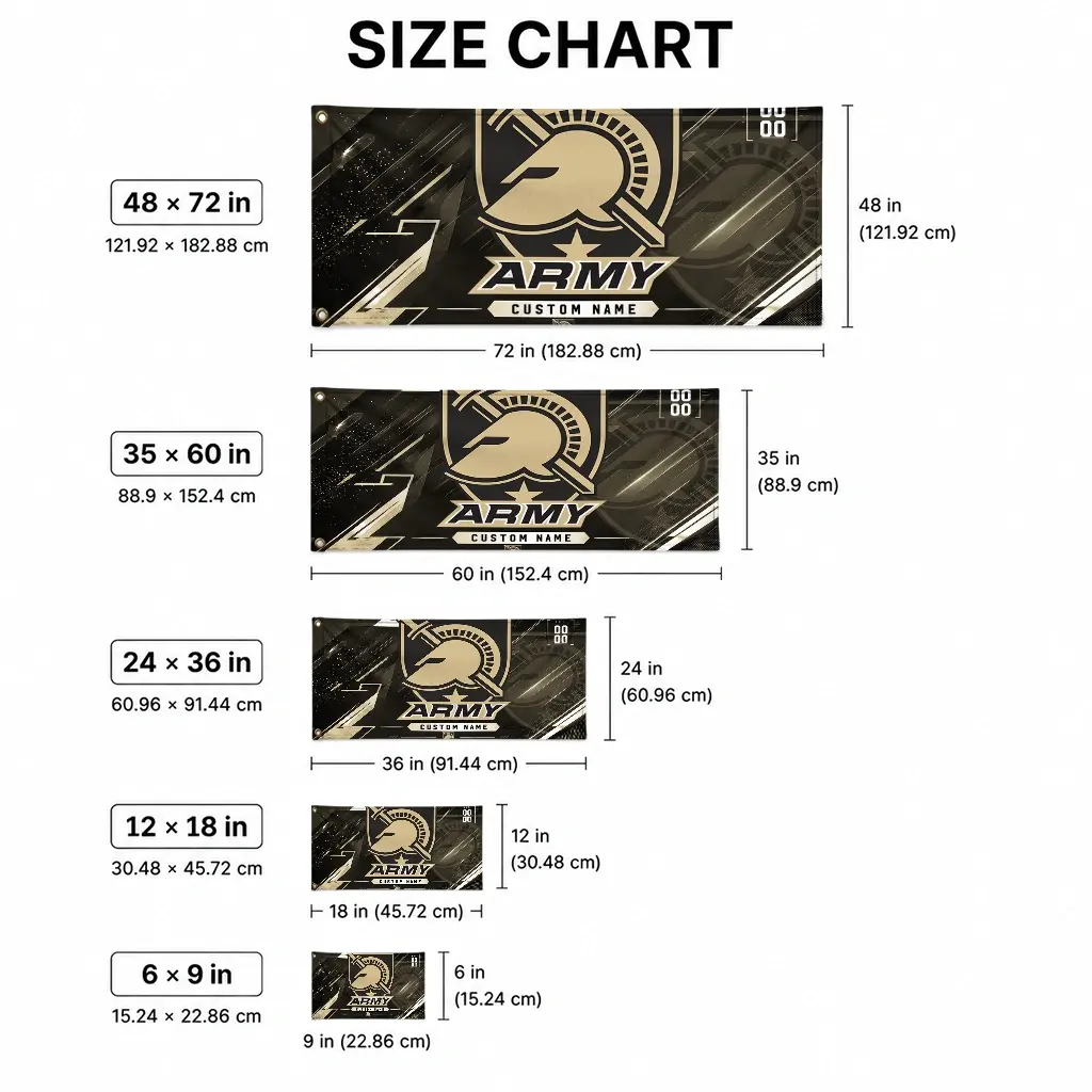 Army Black Knights House Flag Personalized Speed Slashes Gold High Quality Army Black Knights House Flag Personalized Speed Slashes Gold High Quality
