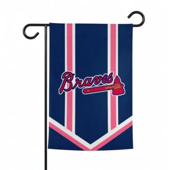 Atlanta Braves Garden Flag Custom Chevron Stripes Navy Best Selling