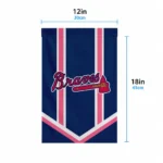 Atlanta Braves Garden Flag Custom Chevron Stripes Navy Best Selling
