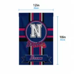 Atlanta Braves Garden Flag Custom Circle Medallion Navy Best Selling