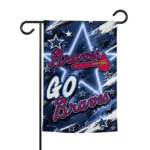 Atlanta Braves Garden Flag Customized Glowing Star Navy Best Selling