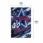 Atlanta Braves Garden Flag Customized Glowing Star Navy Best Selling