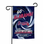 Atlanta Braves Garden Flag Customized Swirl Vortex Navy Best Selling