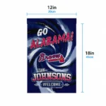 Atlanta Braves Garden Flag Customized Swirl Vortex Navy Best Selling