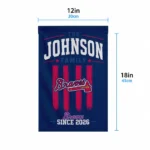 Atlanta Braves Garden Flag Personalized Distressed Stripes Navy Best Selling