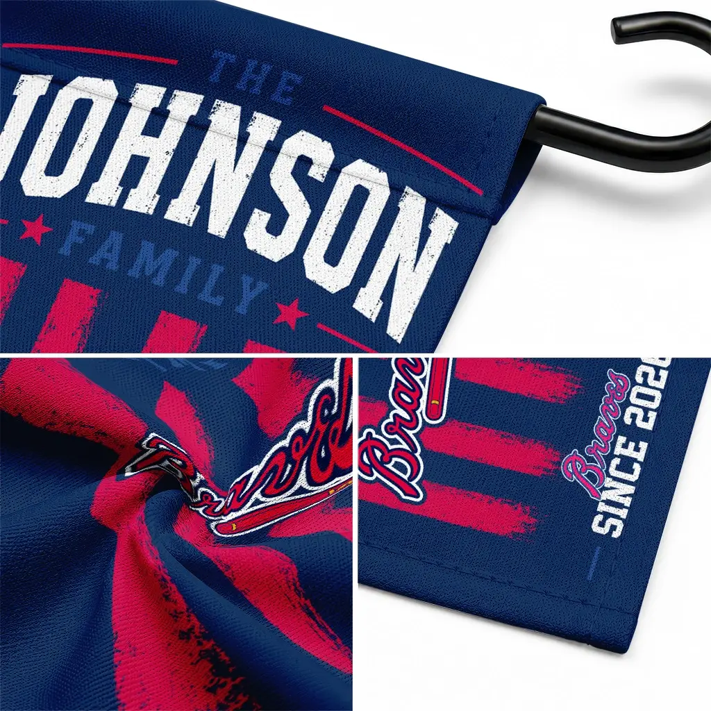 Atlanta Braves Garden Flag Personalized Distressed Stripes Navy Latest Model Atlanta Braves Garden Flag Personalized Distressed Stripes Navy Latest Model