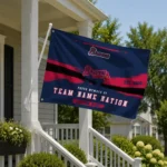 Atlanta Braves House Flag Custom Brushed Streaks Navy Best Selling