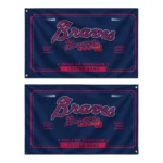 Atlanta Braves House Flag Custom Ornate Border Navy Best Selling