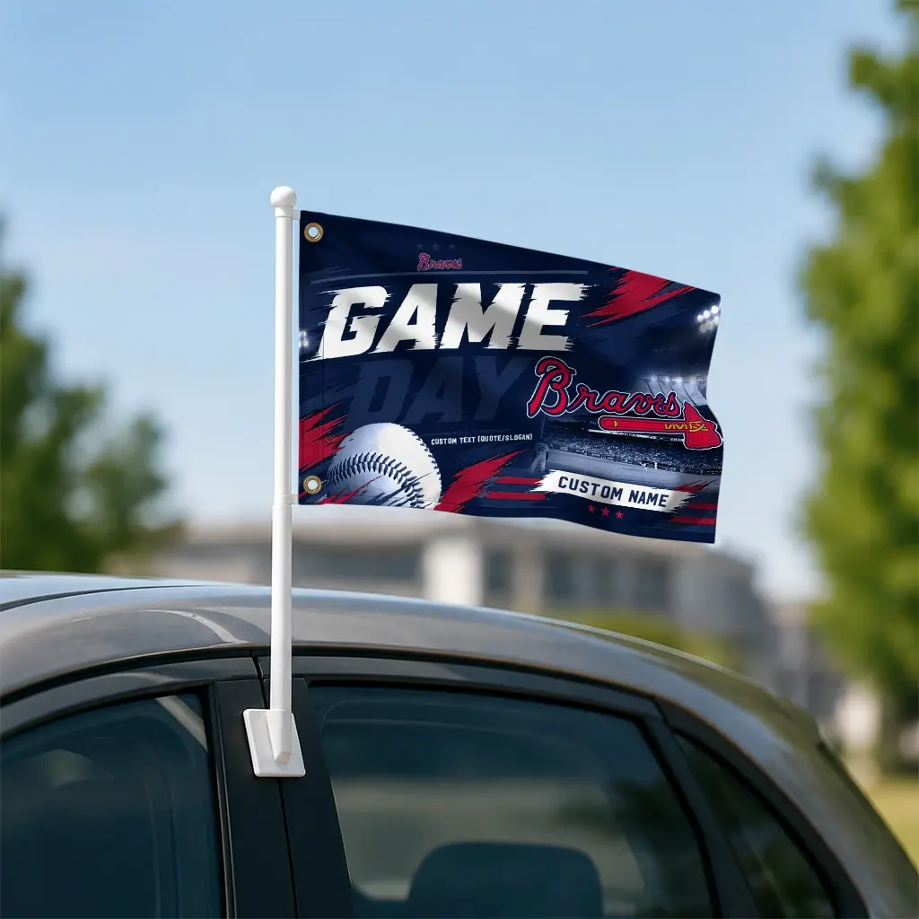 Atlanta Braves House Flag Custom Tech Panels Navy Latest Model Atlanta Braves House Flag Custom Tech Panels Navy Latest Model
