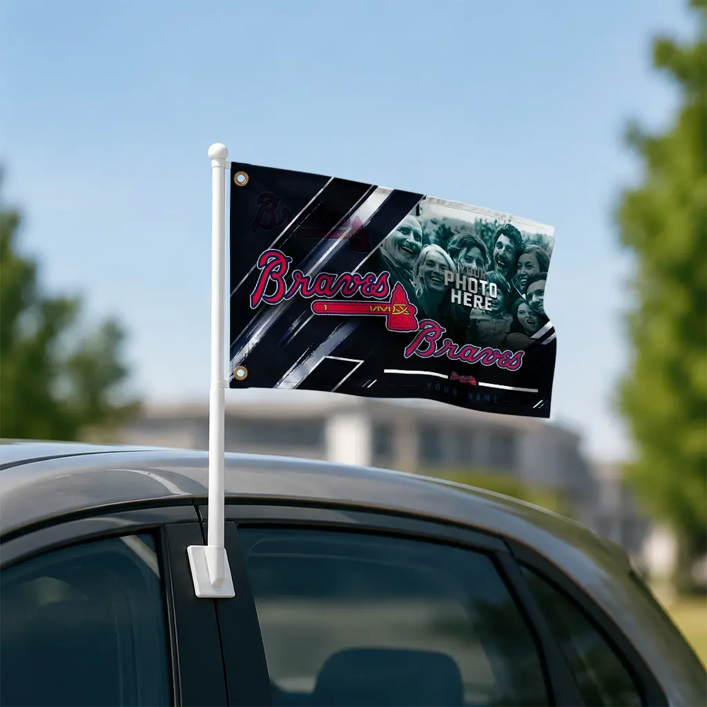 Atlanta Braves House Flag Customized Diagonal Stripes Navy Latest Model Atlanta Braves House Flag Customized Diagonal Stripes Navy Latest Model