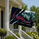 Atlanta Braves House Flag Customized Diagonal Stripes Navy Best Selling