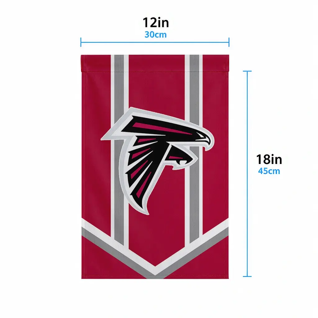 Atlanta Falcons Garden Flag Custom Chevron Stripes Red High Quality Atlanta Falcons Garden Flag Custom Chevron Stripes Red High Quality