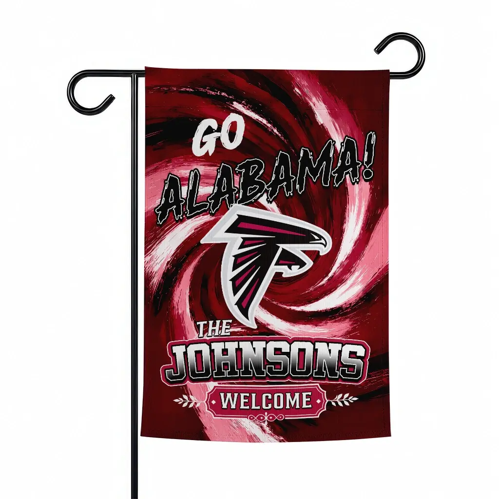 Atlanta Falcons Garden Flag Customized Swirl Vortex Red Best Selling Atlanta Falcons Garden Flag Customized Swirl Vortex Red Best Selling