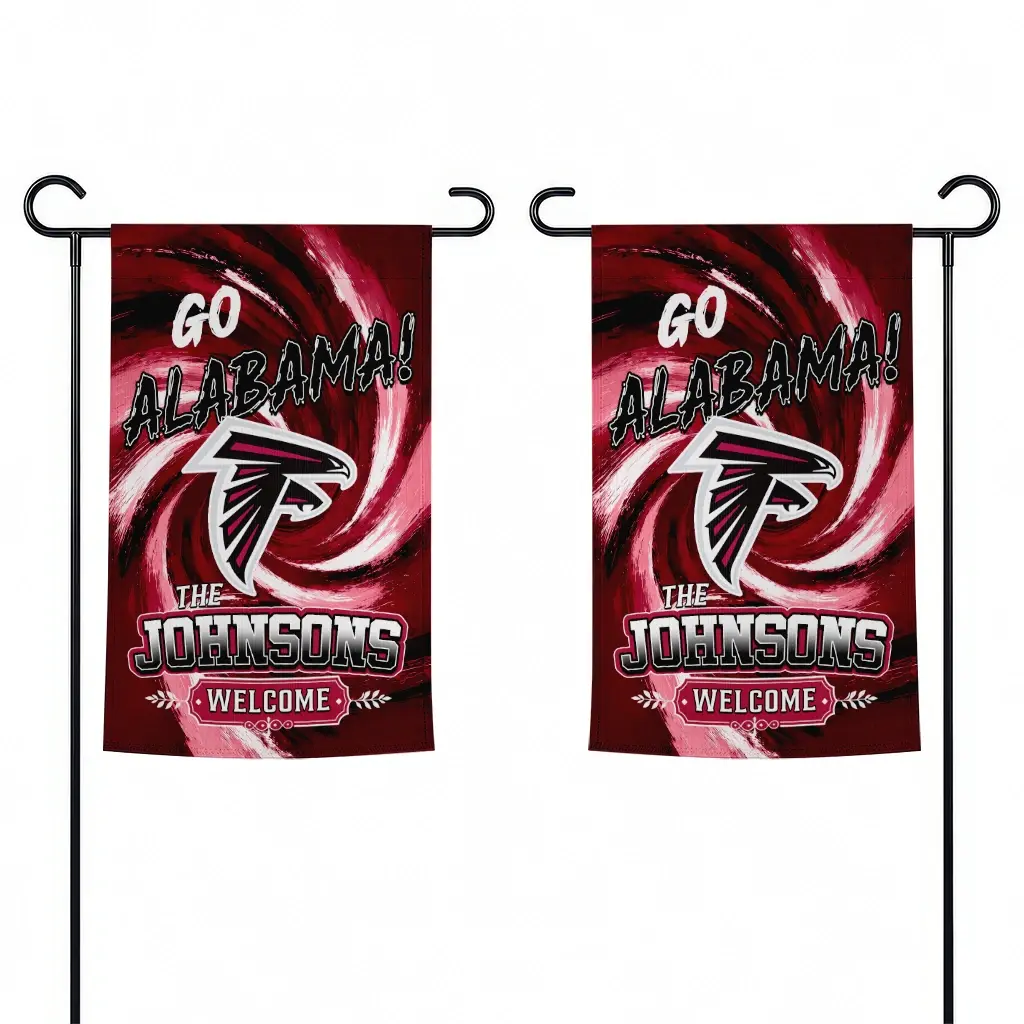 Atlanta Falcons Garden Flag Customized Swirl Vortex Red Fashion Forward Atlanta Falcons Garden Flag Customized Swirl Vortex Red Fashion Forward