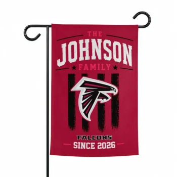 Atlanta Falcons Garden Flag Personalized Distressed Stripes Red Best Selling