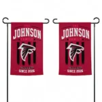 Atlanta Falcons Garden Flag Personalized Distressed Stripes Red Best Selling