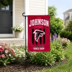 Atlanta Falcons Garden Flag Personalized Distressed Stripes Red Best Selling