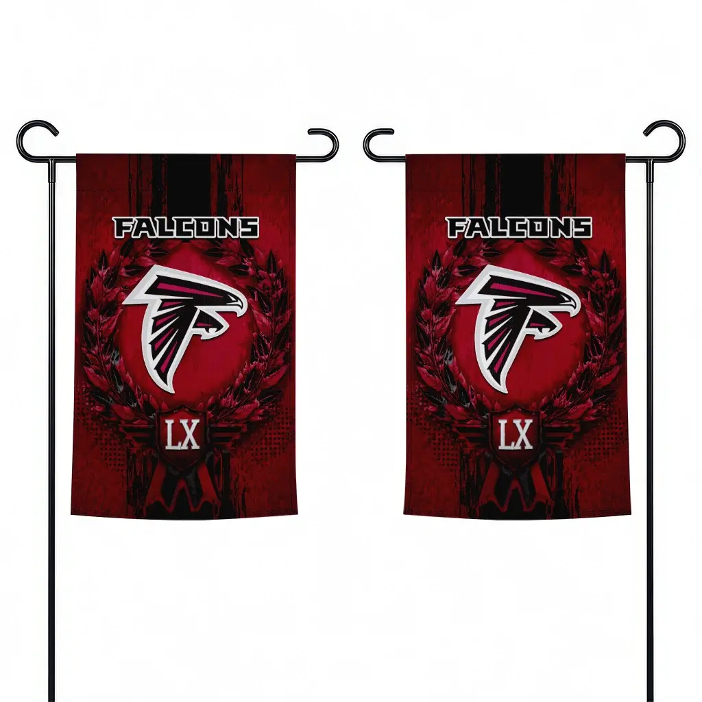 Atlanta Falcons Garden Flag Personalized Laurel Wreath Red Fashion Forward Atlanta Falcons Garden Flag Personalized Laurel Wreath Red Fashion Forward