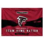 Atlanta Falcons House Flag Custom Brushed Streaks Red Best Selling