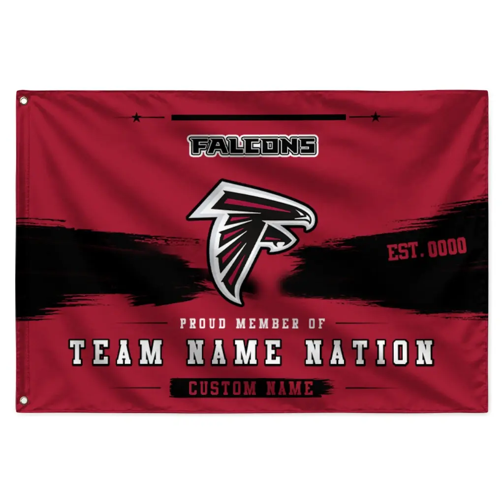 Atlanta Falcons House Flag Custom Brushed Streaks Red Best Selling Atlanta Falcons House Flag Custom Brushed Streaks Red Best Selling