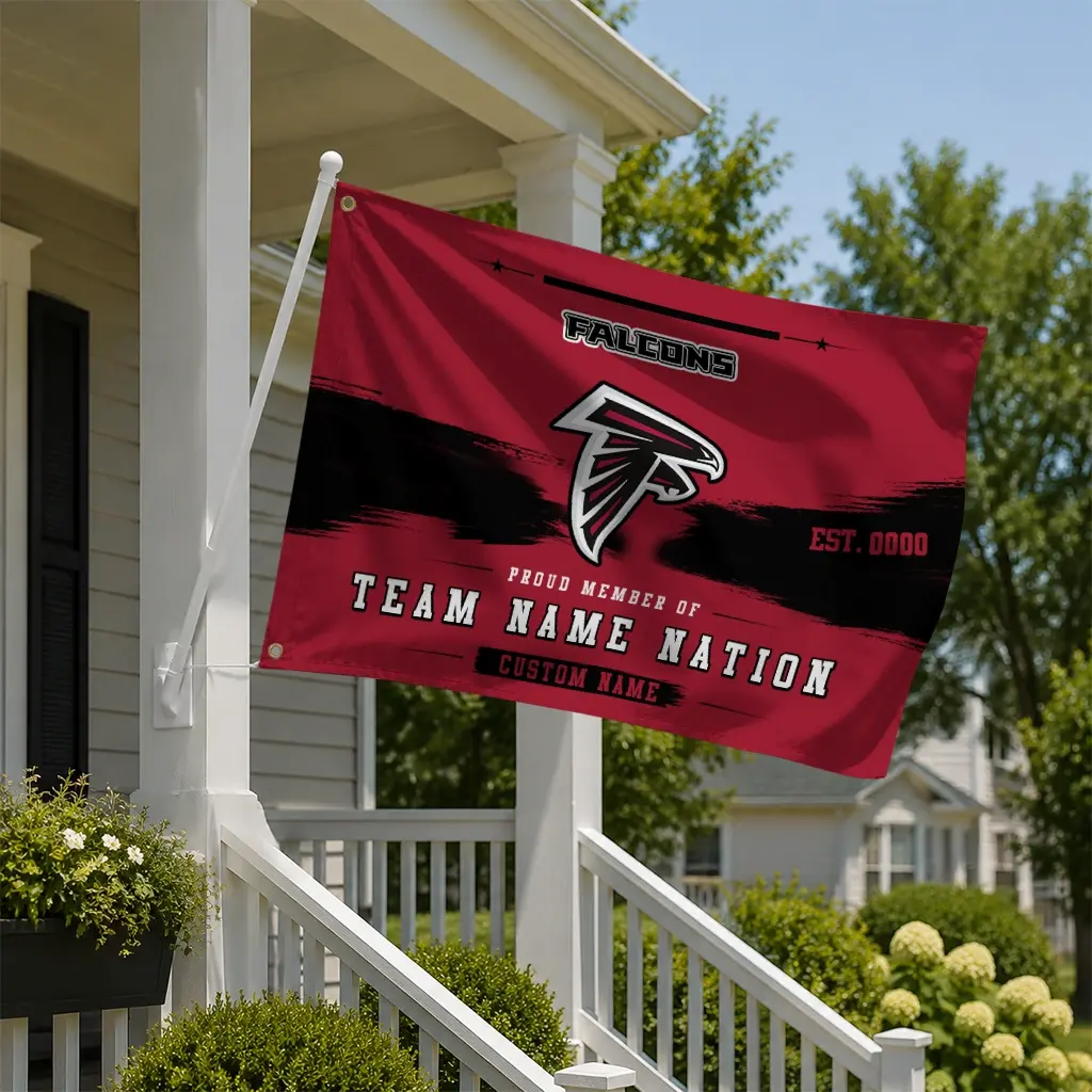 Atlanta Falcons House Flag Custom Brushed Streaks Red New Arrival Atlanta Falcons House Flag Custom Brushed Streaks Red New Arrival