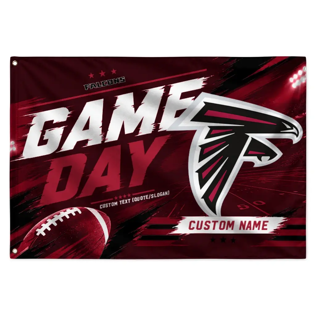 Atlanta Falcons House Flag Customized Action Streaks Red Best Selling Atlanta Falcons House Flag Customized Action Streaks Red Best Selling