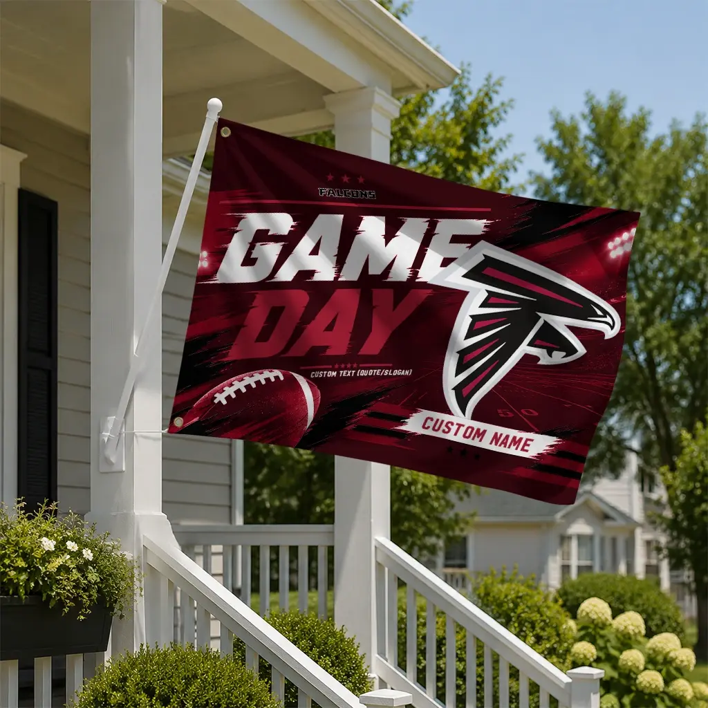 Atlanta Falcons House Flag Customized Action Streaks Red New Arrival Atlanta Falcons House Flag Customized Action Streaks Red New Arrival