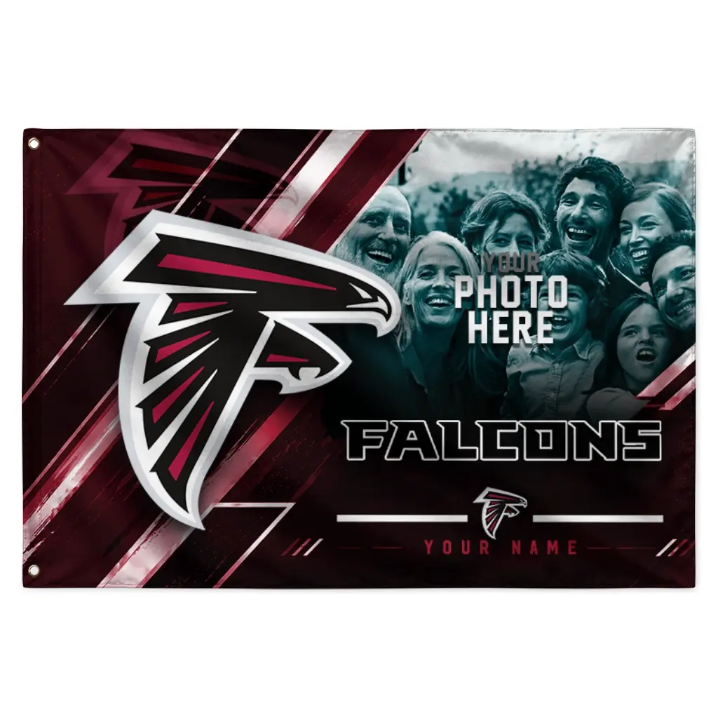Atlanta Falcons House Flag Customized Diagonal Stripes Red Best Selling Atlanta Falcons House Flag Customized Diagonal Stripes Red Best Selling