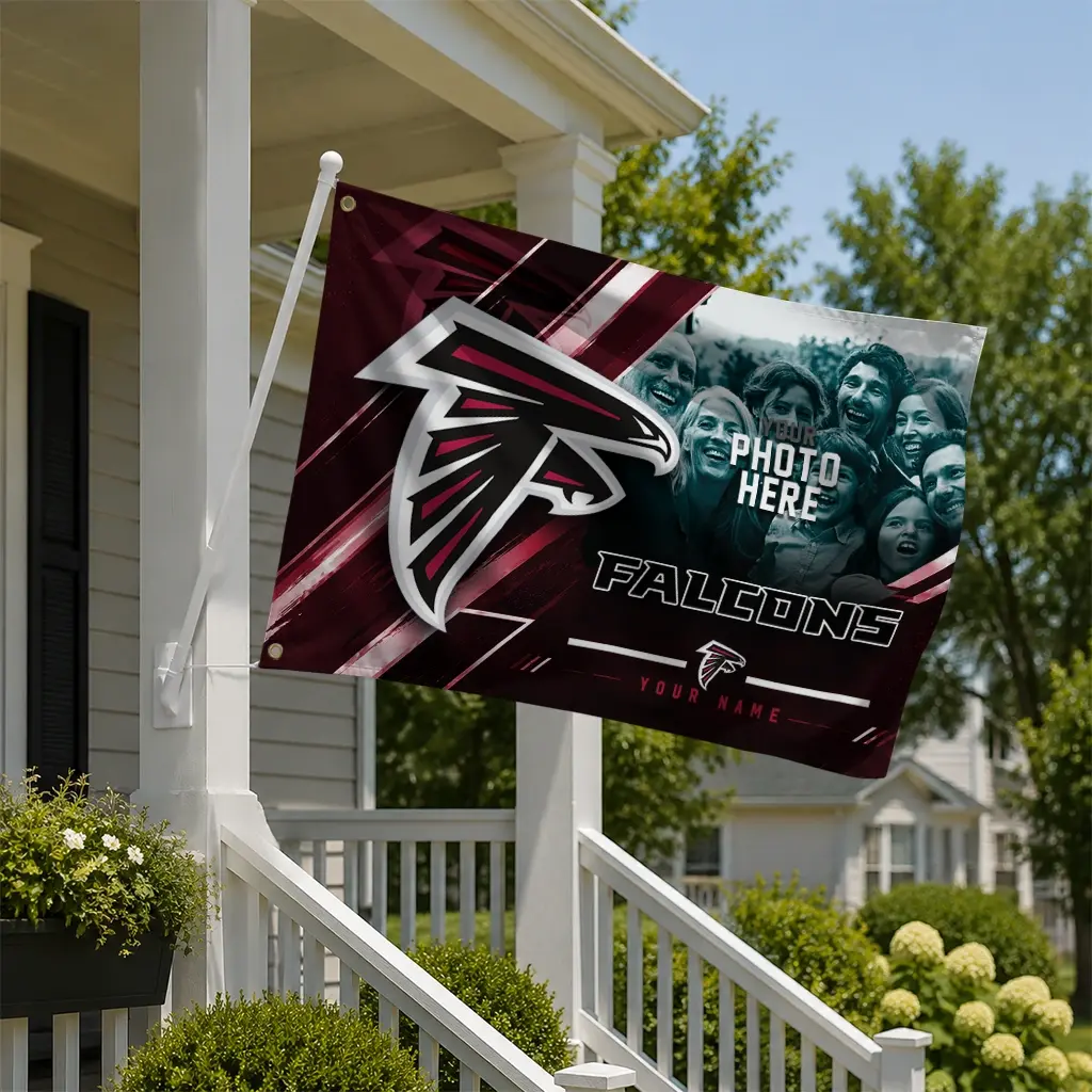 Atlanta Falcons House Flag Customized Diagonal Stripes Red New Arrival Atlanta Falcons House Flag Customized Diagonal Stripes Red New Arrival