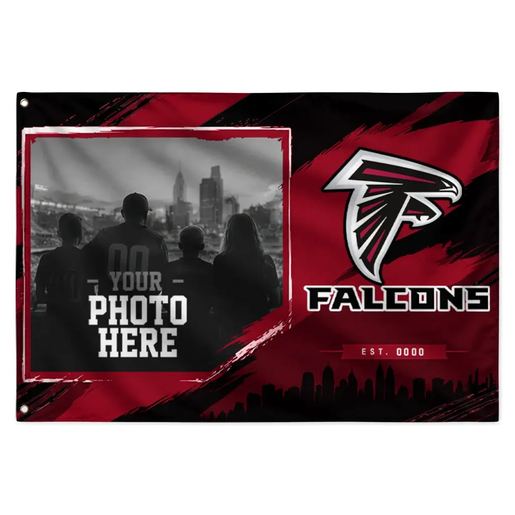 Atlanta Falcons House Flag Personalized Framed Photo Red Black Best Selling Atlanta Falcons House Flag Personalized Framed Photo Red Black Best Selling
