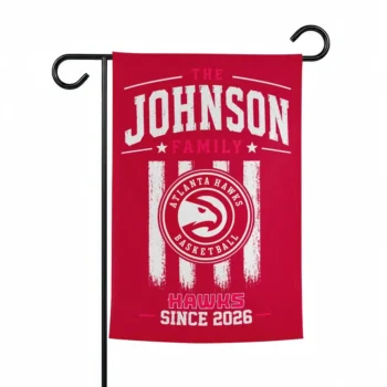 Atlanta Hawks Garden Flag Custom Distressed Stripes Red Best Selling