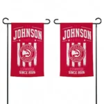 Atlanta Hawks Garden Flag Custom Distressed Stripes Red Best Selling