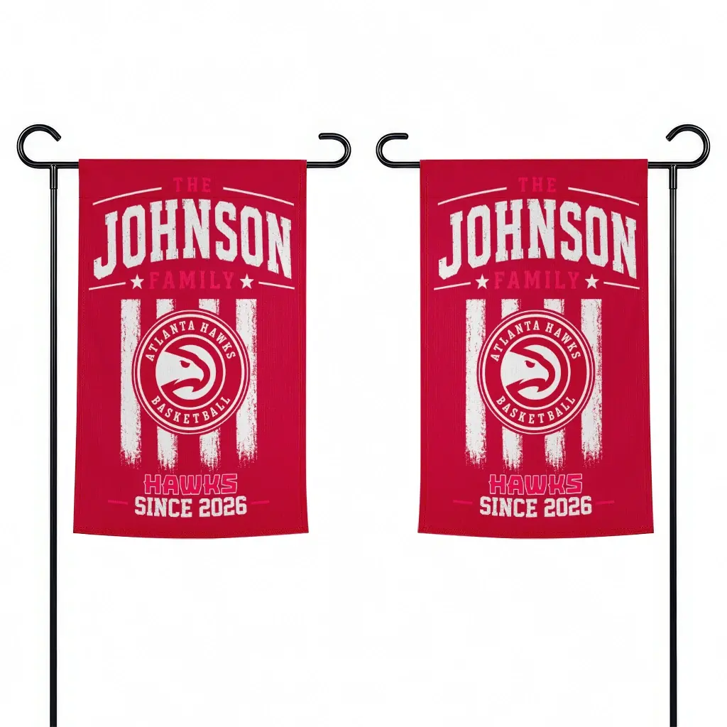 Atlanta Hawks Garden Flag Custom Distressed Stripes Red Fashion Forward Atlanta Hawks Garden Flag Custom Distressed Stripes Red Fashion Forward
