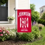 Atlanta Hawks Garden Flag Custom Distressed Stripes Red Best Selling