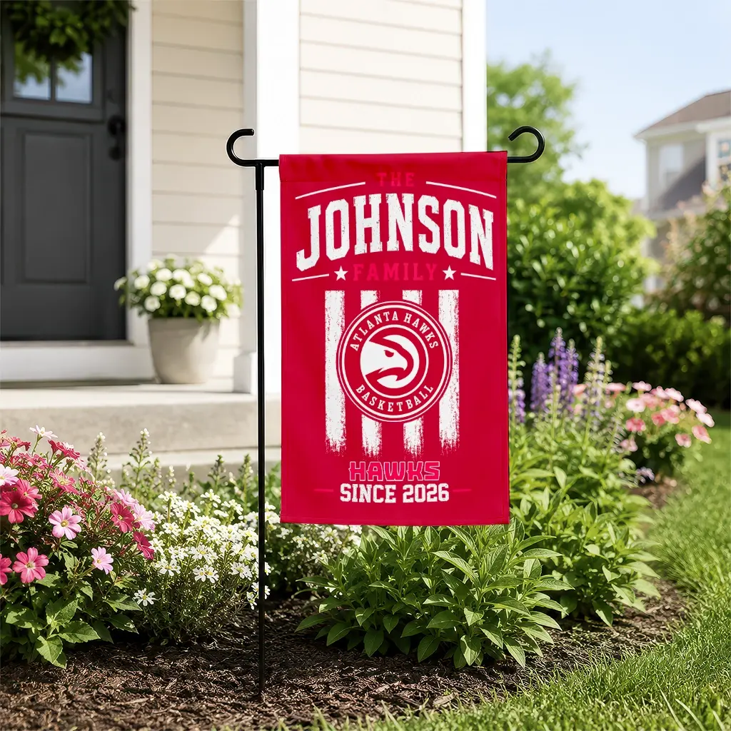 Atlanta Hawks Garden Flag Custom Distressed Stripes Red New Arrival Atlanta Hawks Garden Flag Custom Distressed Stripes Red New Arrival