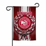 Atlanta Hawks Garden Flag Custom Laurel Wreath Red Best Selling