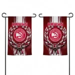 Atlanta Hawks Garden Flag Custom Laurel Wreath Red Best Selling