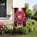 Atlanta Hawks Garden Flag Custom Laurel Wreath Red Best Selling