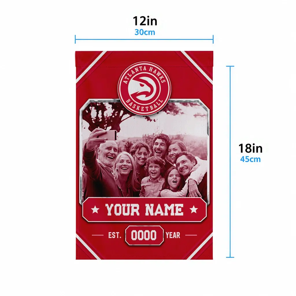 Atlanta Hawks Garden Flag Custom Photo Frame Red High Quality Atlanta Hawks Garden Flag Custom Photo Frame Red High Quality