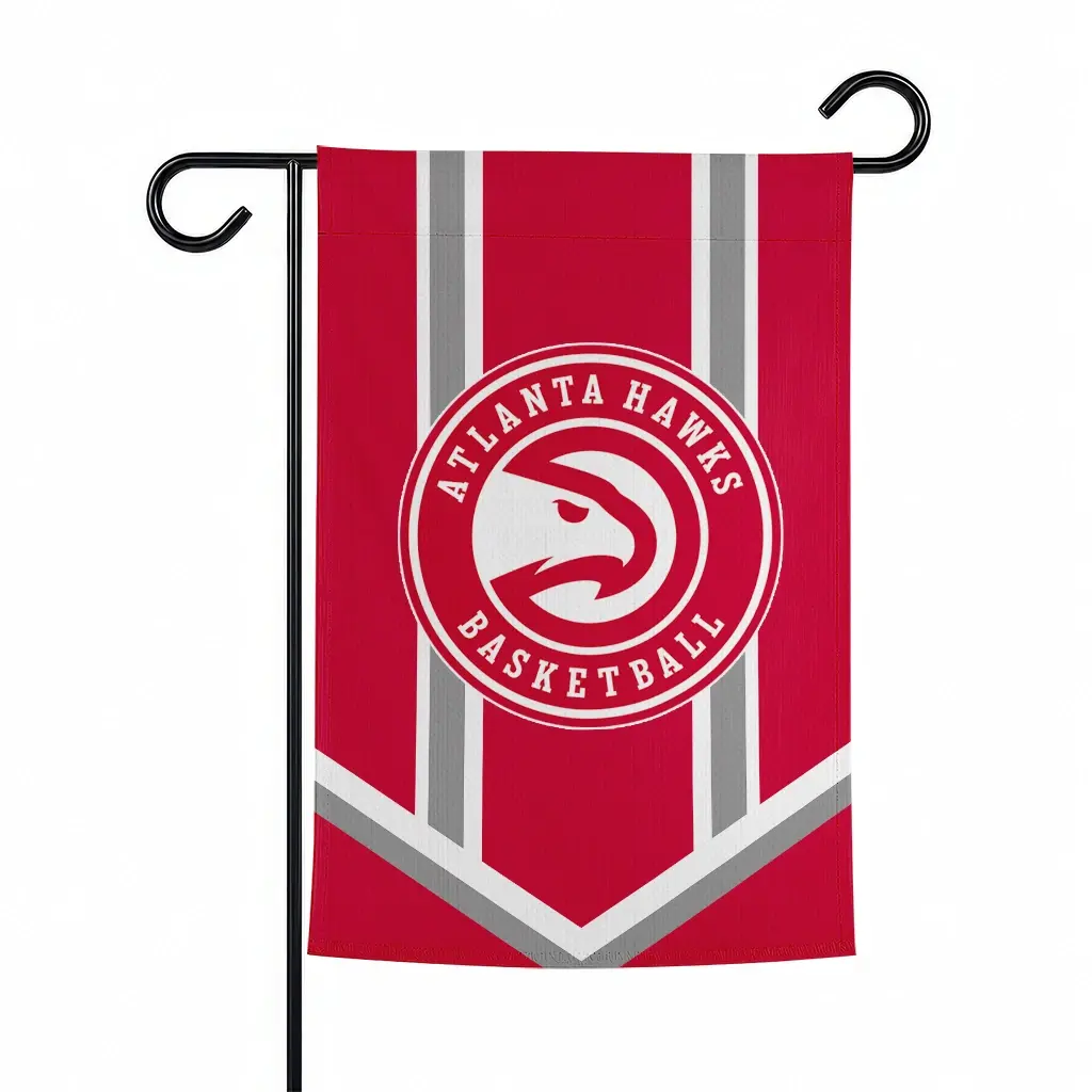 Atlanta Hawks Garden Flag Customized Chevron Stripes Red Best Selling Atlanta Hawks Garden Flag Customized Chevron Stripes Red Best Selling
