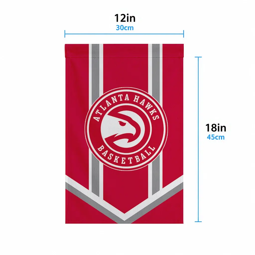 Atlanta Hawks Garden Flag Customized Chevron Stripes Red High Quality Atlanta Hawks Garden Flag Customized Chevron Stripes Red High Quality