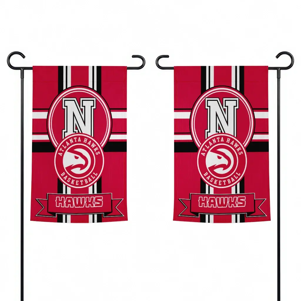 Atlanta Hawks Garden Flag Customized Circle Medallion Red Fashion Forward Atlanta Hawks Garden Flag Customized Circle Medallion Red Fashion Forward