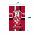 Atlanta Hawks Garden Flag Customized Circle Medallion Red Best Selling
