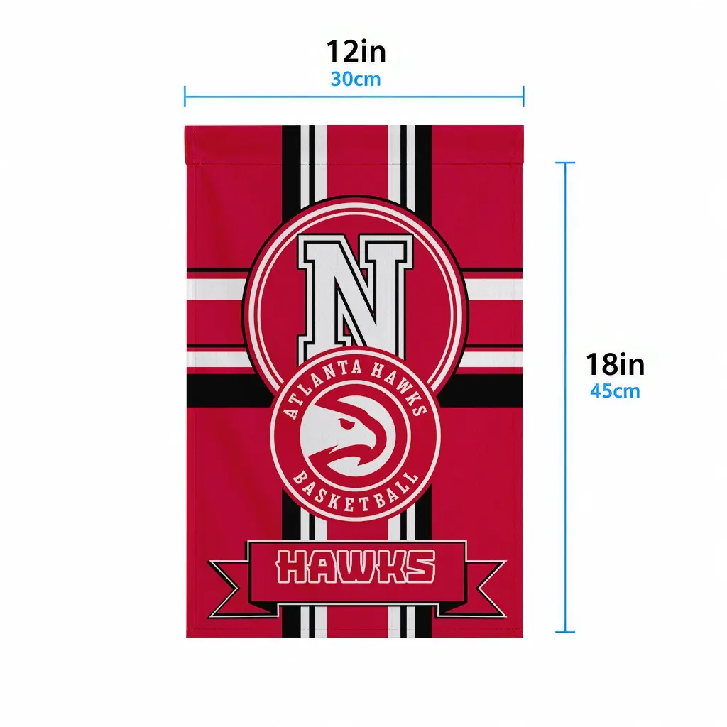 Atlanta Hawks Garden Flag Customized Circle Medallion Red High Quality Atlanta Hawks Garden Flag Customized Circle Medallion Red High Quality